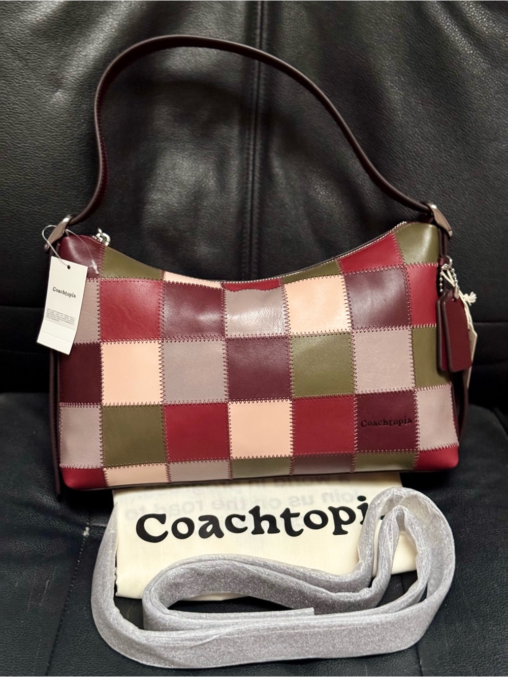 Coach Coachtopia Alter/Ego Slouchy Shoulder Bag Dark Ruby/Olive CFI66 NWT